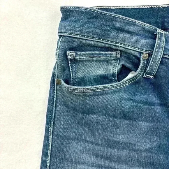 Hudson Barbara Med Wash Highrise Super Skinny Raw Hem Stretch Ankle Jean Size 30 - Picture 10 of 16